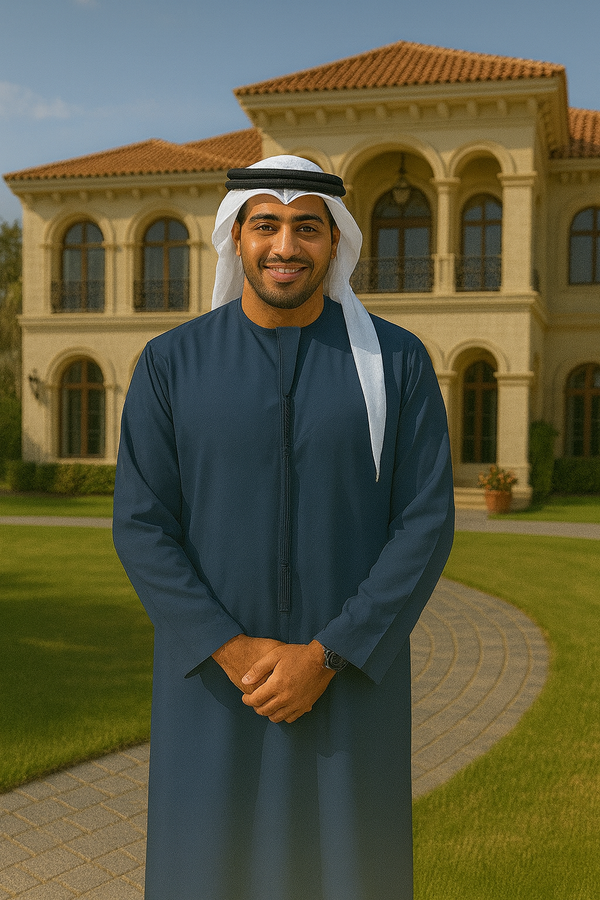 NAVY BLUE THOBE EMIRATI KANDURA