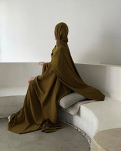 Olive Abaya With Hijab – Subtle Sophistication .The perfect blend of comfort and coverage. ABAYA ONLINE