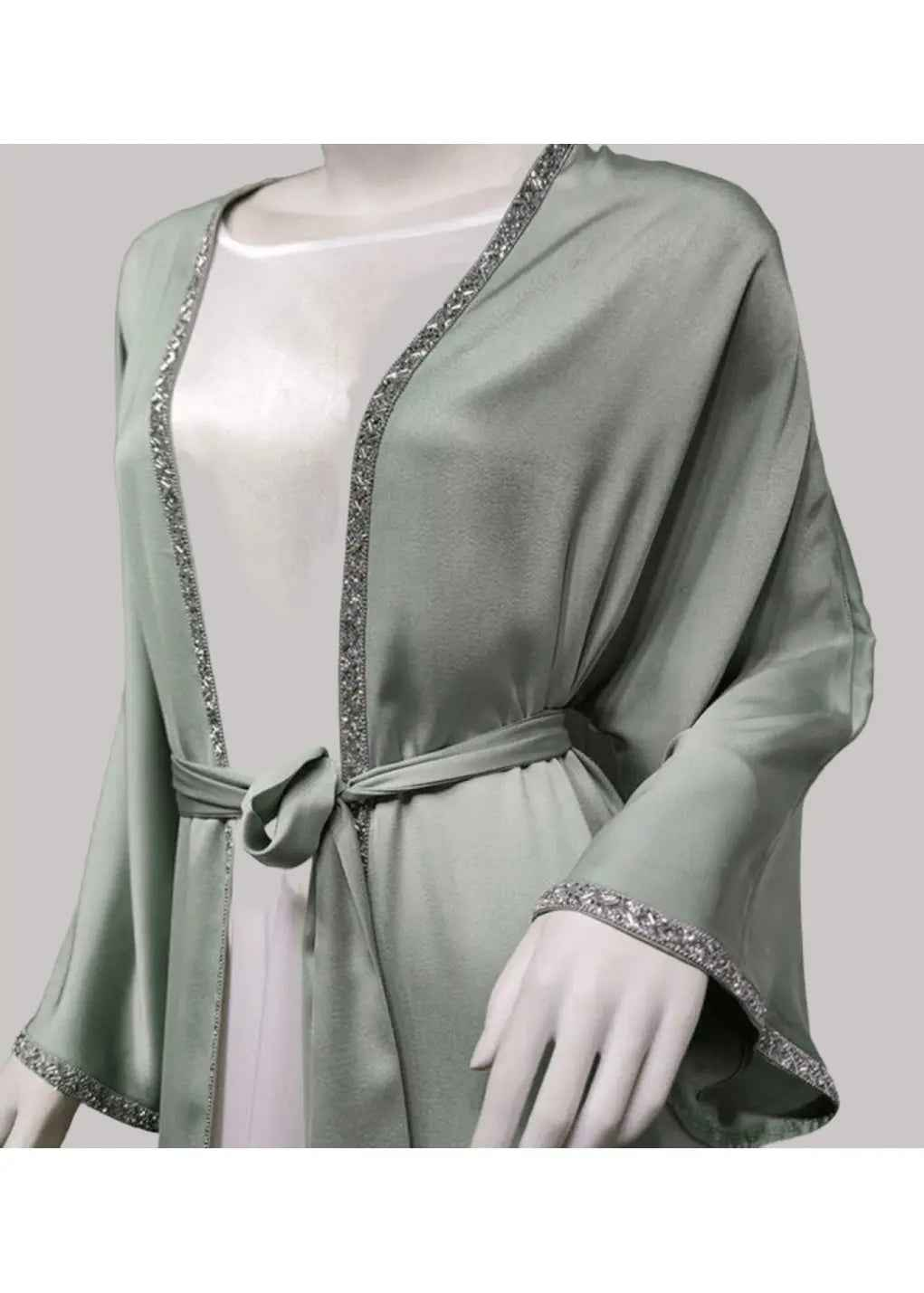 OLIVE GREEN ABAYA & HIJAB SET