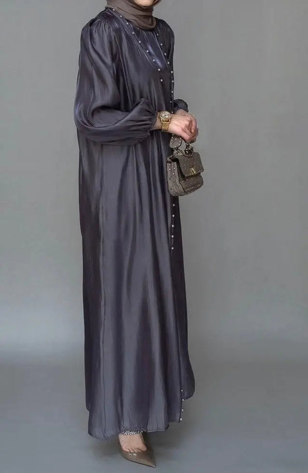 PEARLY GREY ABAYA ONLINE