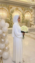 PURE PEARL WHITE BRIDAL ABAYA & HIJAB SET