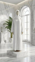 PURE PEARL WHITE BRIDAL ABAYA & HIJAB SET