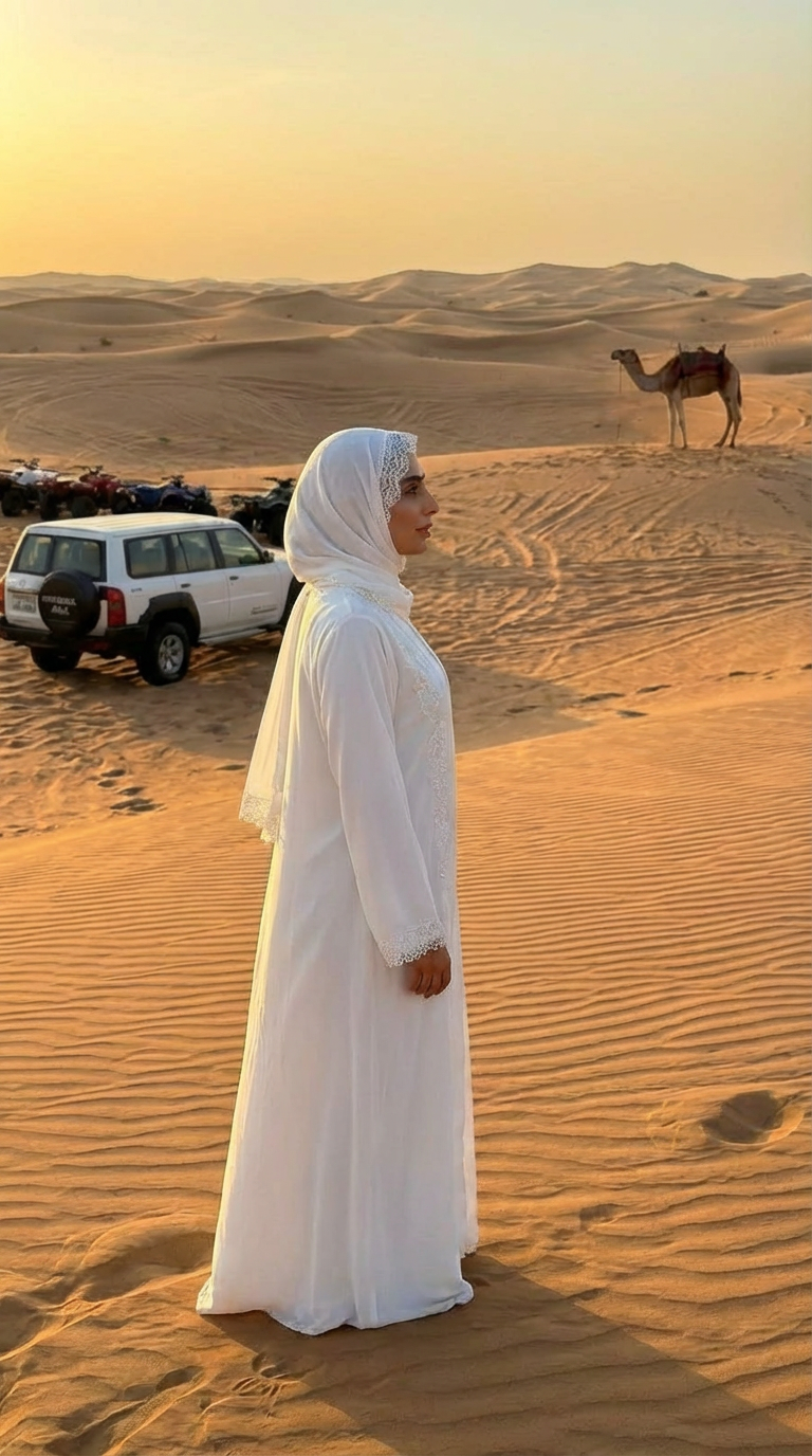 Olivgrünes 4-teiliges Abaya aus Seidensatin mit offener Vorderseite und Kleid, Kimono + Gürtel + Hijab, Schleier für Damen, arabische Frauen