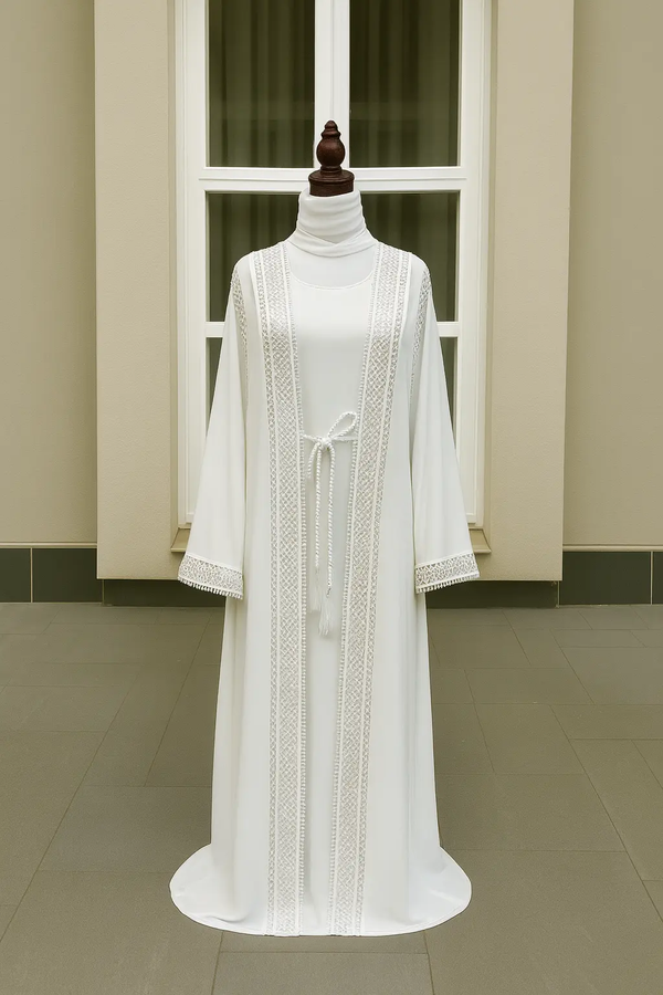 PURE PEARL SILK ABAYA & HIJAB SET ABAYA ONLINE