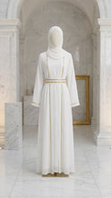 WHITE DUBAI ISLAMIC BRIDAL DRESS & HIJAB