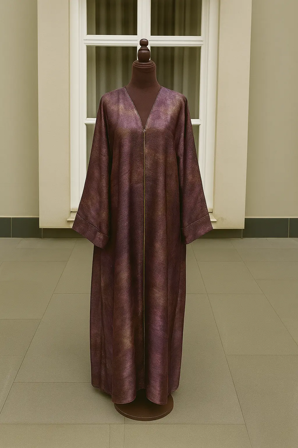 RED FOIL SATIN ABAYA & HIJAB SET ABAYA ONLINE