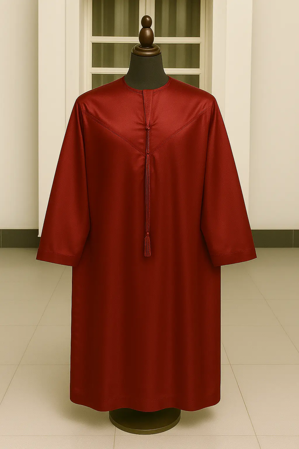 RED THOBE EMIRATI KANDURA ABAYA ONLINE