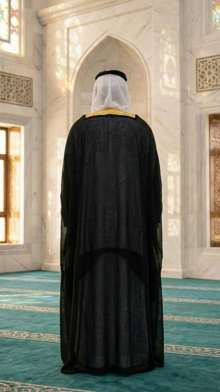 ROYAL BLACK ARAB BISHT COAT