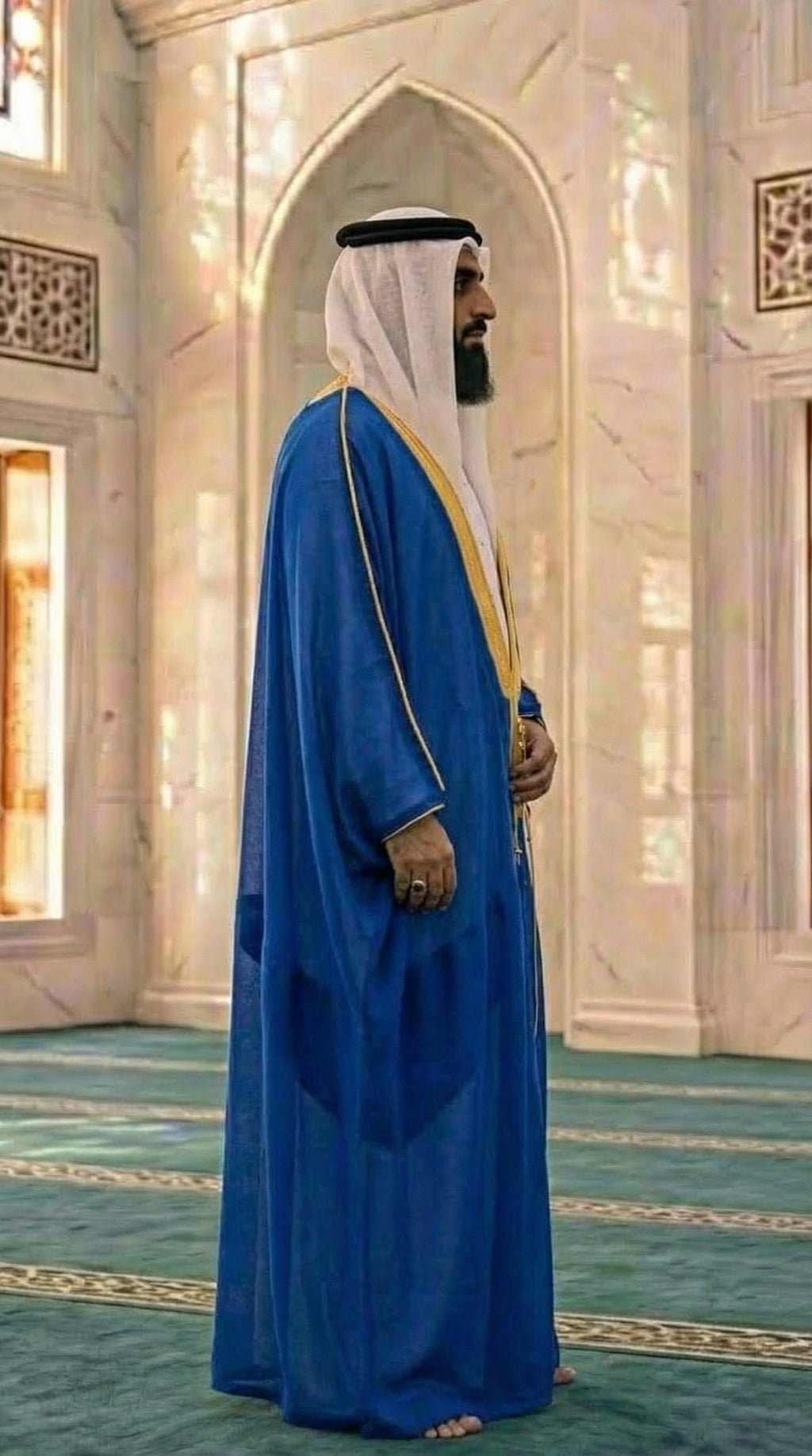 ROYAL BLUE ARAB BISHT ROBE COAT