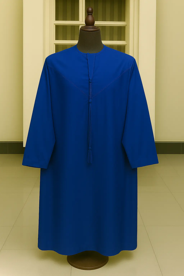 ROYAL BLUE THOBE EMIRATI KANDURA ABAYA ONLINE
