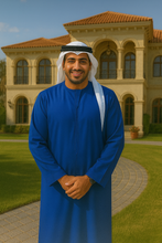 ROYAL BLUE THOBE EMIRATI KANDURA
