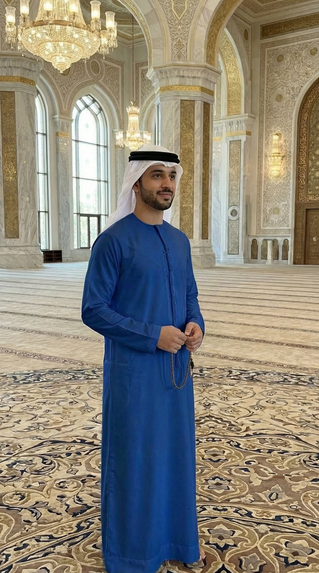 ROYAL BLUE THOBE EMIRATI KANDURA