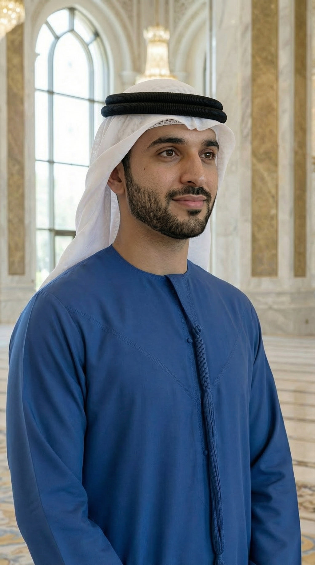 ROYAL BLUE THOBE EMIRATI KANDURA