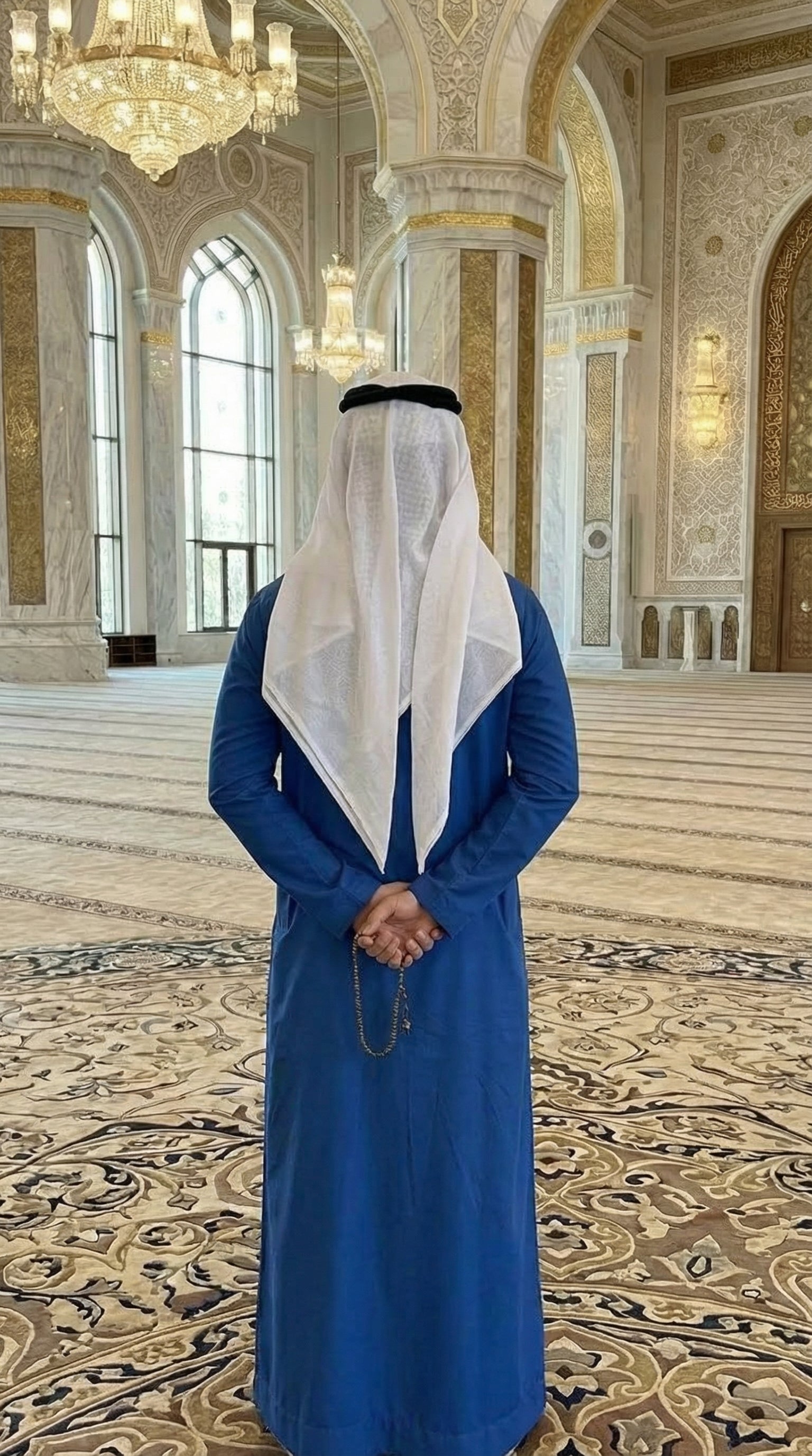 ROYAL BLUE THOBE EMIRATI KANDURA