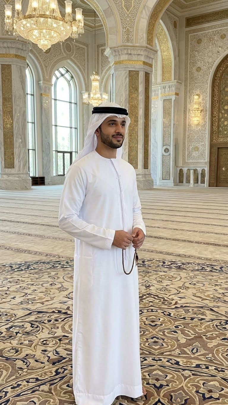 ROYAL DUBAI WHITE EMIRATI KANDURA THOBE