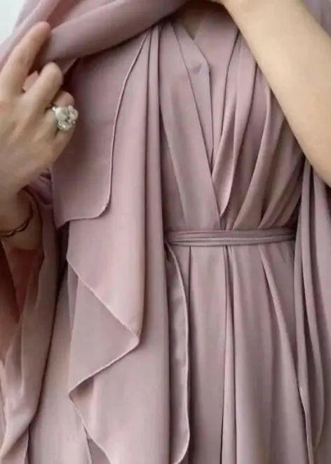 Open front abaya Dress Modest long cardigan robe loose Muslim Oversized abaya suitable for daily wear ,gatherings & outing