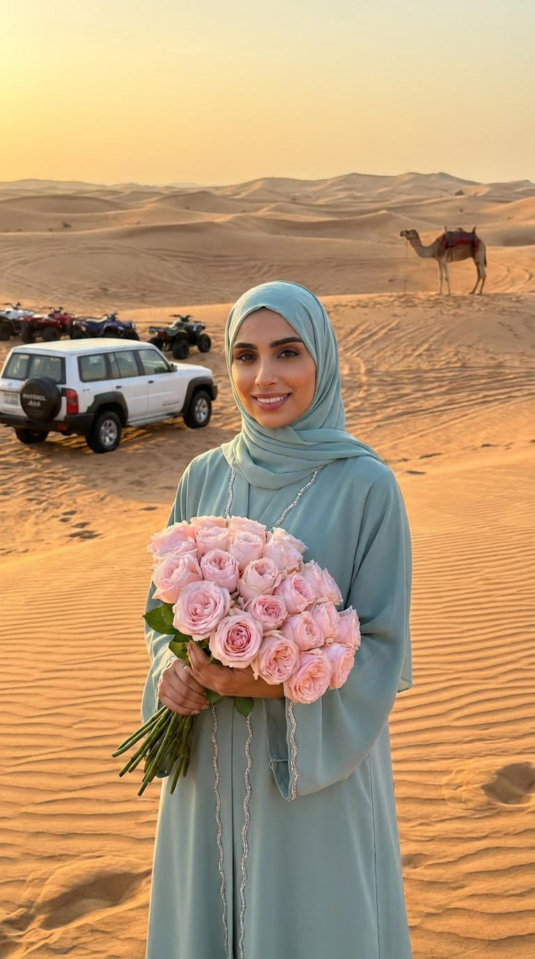 SKY BLUE EMBROIDERED ABAYA & HIJAB SET