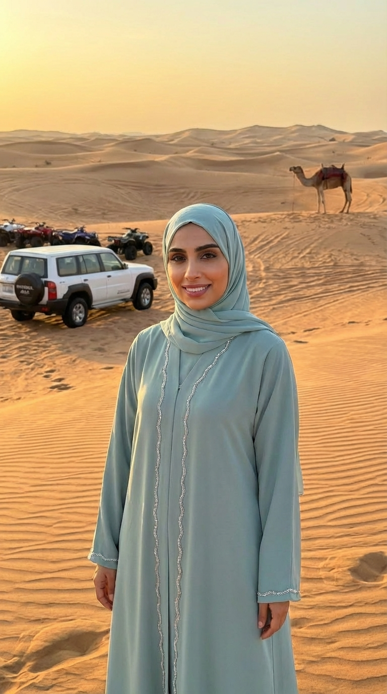 SKY BLUE EMBROIDERED ABAYA & HIJAB SET