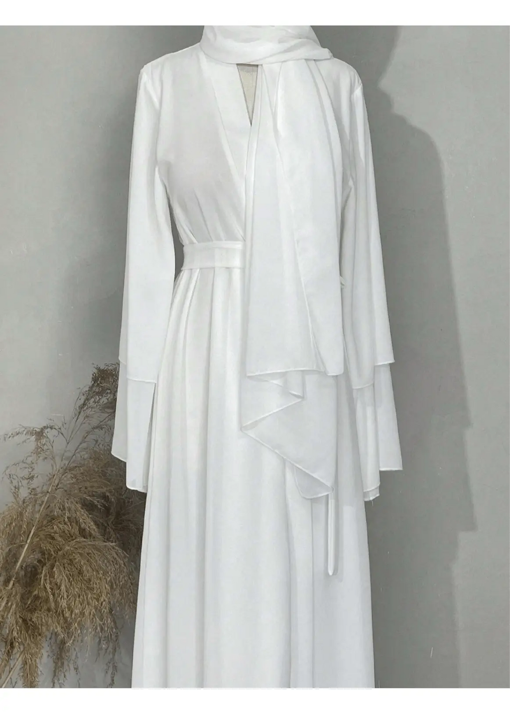 SNOW WHITE ABAYA & HIJAB SET - ABAYA ONLINE