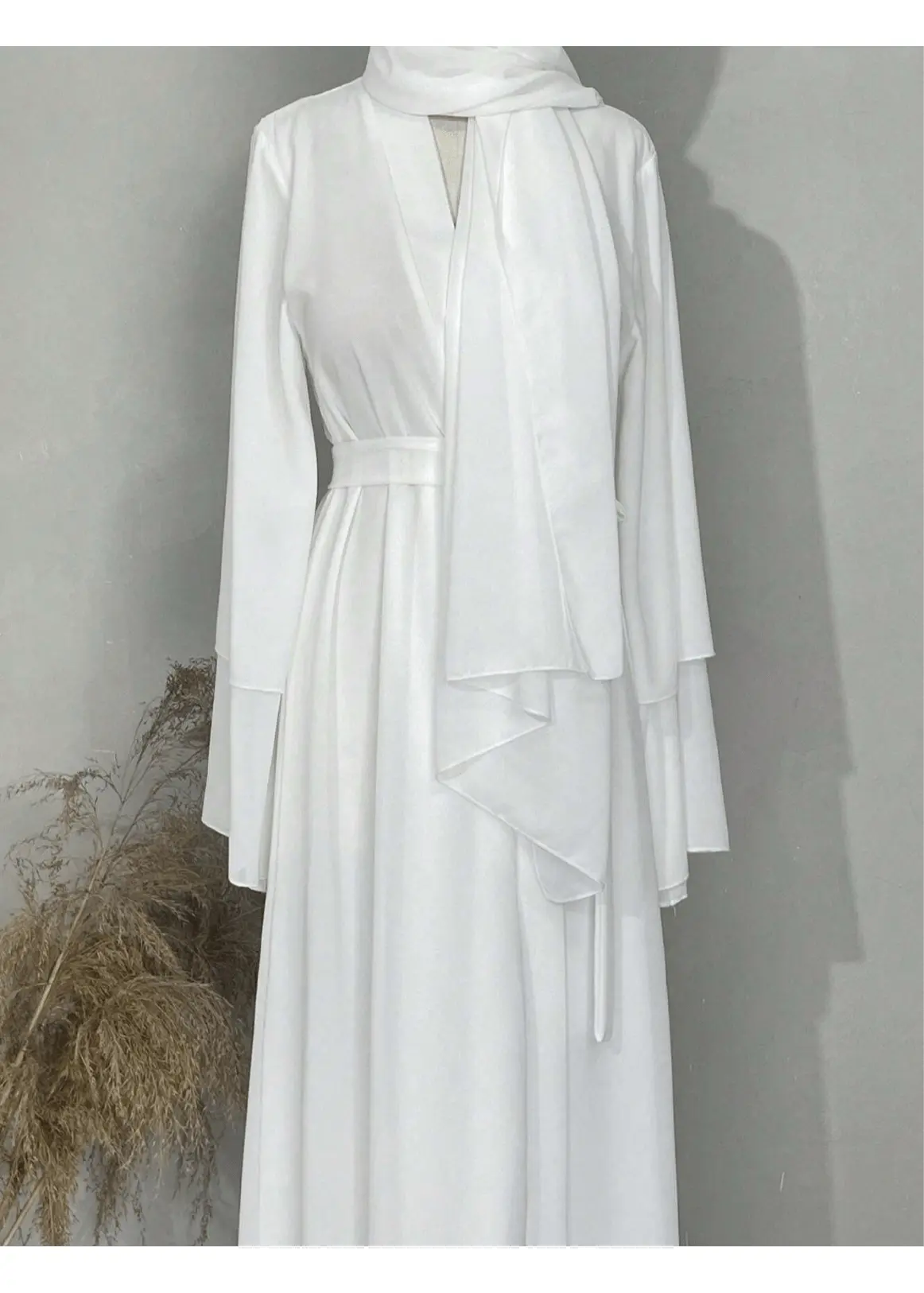 SNOW WHITE ABAYA & HIJAB SET - ABAYA ONLINE