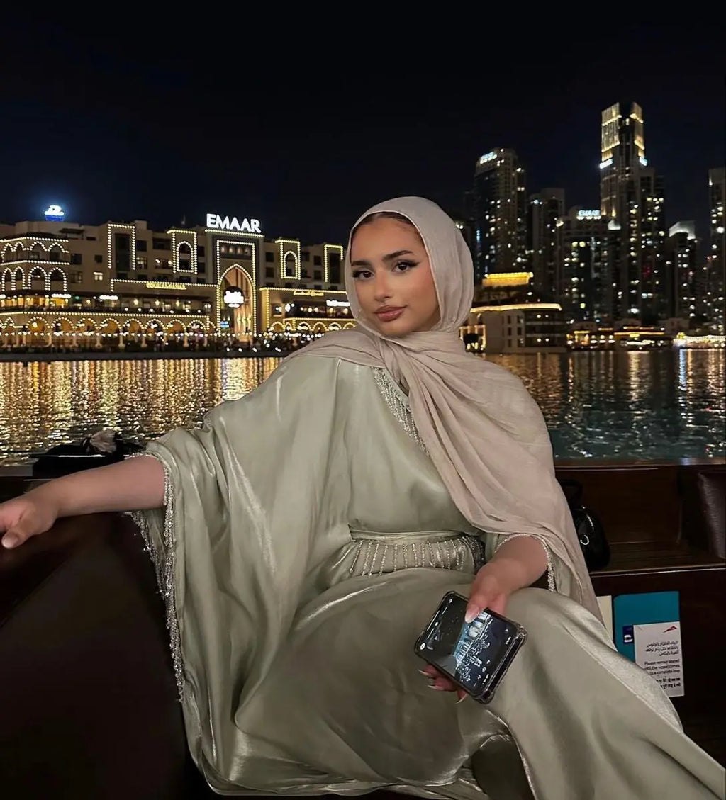 SPEARMINT FLARE ABAYA ONLINE