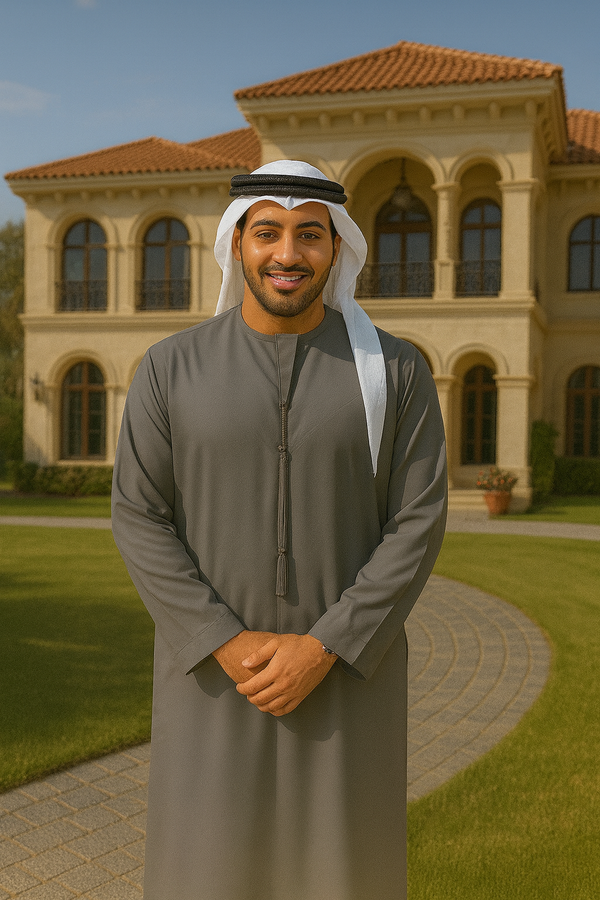 STEALTH GRAY THOBE EMIRATI KANDURA