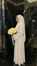 WHITE BRIDAL ABAYA & HIJAB SET