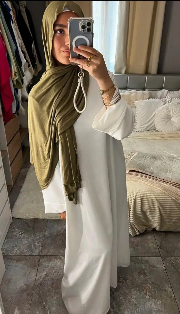 TAHIRA WHITE ABAYA ONLINE