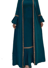 TEAL GOLD ABAYA ONLINE