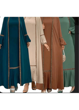 TEAL GOLD ABAYA ONLINE