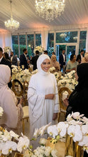 WHITE BUTTERFLY BRIDAL DRESS ABAYA & HIJAB SET