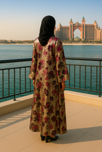 VELVET FLOWERS ABAYA & HIJAB SET