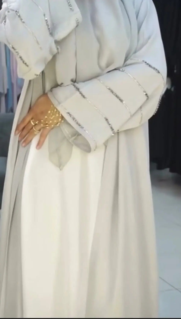 White Glittery Abaya – Elegant & Radiant Modest Abaya ABAYA ONLINE