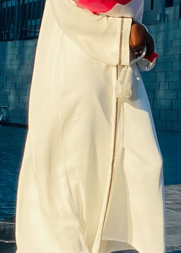 WHITE MONACO ABAYA ONLINE