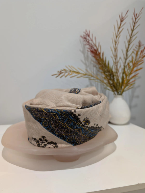 YEMENI STYLE ARAB TURBAN CAP BEIGE COLOUR ABAYA ONLINE