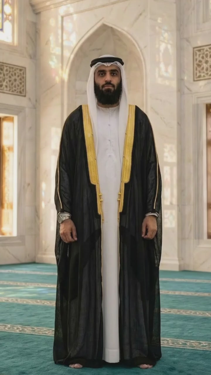 ROYAL BLACK ARAB BISHT COAT