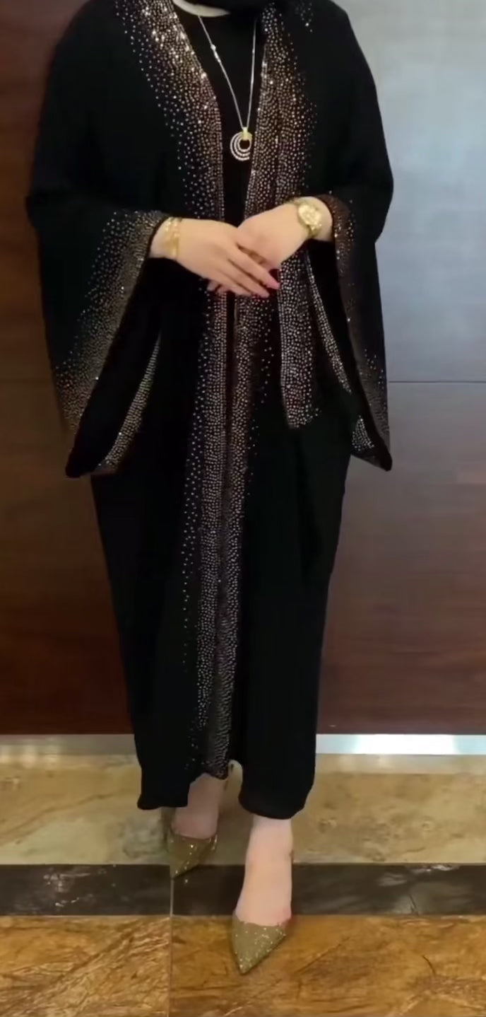 GOLD DIAMOND ABAYA & HIJAB SET