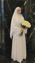 WHITE BRIDAL ABAYA & HIJAB SET