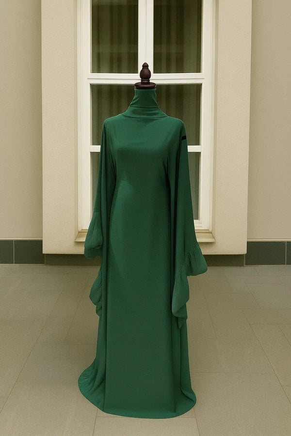 EMERALD GREEN BUTTERFLY ABAYA & HIJAB SET ABAYA ONLINE