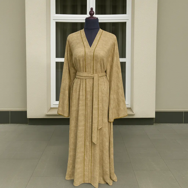 YELLOW GOLD ABAYA & HIJAB SET DUBAI ABAYA ONLINE